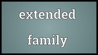 Extended family Meaning [upl. by Tisbe365]