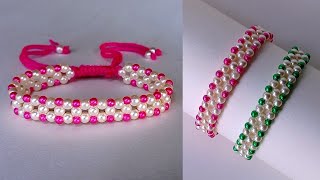 Diy Easy bracelet  How to make beads bracelet  friendship band  bracelet [upl. by Gabbey262]