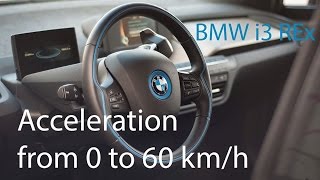 2016 BMW i3 REx acceleration 060 kmh [upl. by Edyaw]