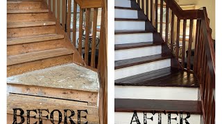 DIY 40 Staircase Makeover [upl. by Atteroc]