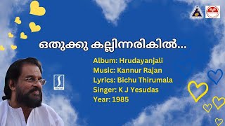 Othukku Kallin Arikil  Hrudayanjali  Karaoke  Kannur Rajan  Bichu Thirumala [upl. by Tuttle462]