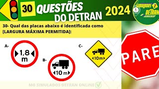 PROVA DO DETRAN 2024 PROVA 2302 prova do detran 2024 legislaçãodetrânsito [upl. by Jerold]