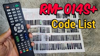 New Video RM014S Universal TV 📺 Remote Codes List  All TV Brands Codes rm014s Manual [upl. by Sito]