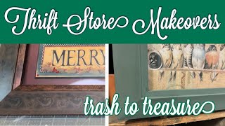 trash to treasure diy  thrift store makeover  budget home decor [upl. by Maxey]