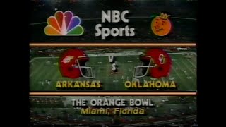 19870101 Orange Bowl Arkansas Razorbacks vs Oklahoma Sooners [upl. by Razec]