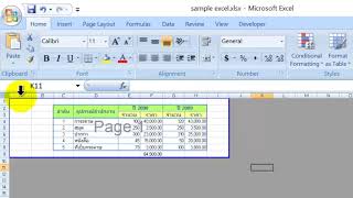 Easy Excel  วิธีการจัดหน้ากระดาษก่อนพิมพ์ให้พิมพ์ได้ถูกต้องตามต้องการPage Break Preview [upl. by Anstus315]