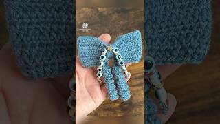 Lazos en Crochet 🎀Hebillas crochet hairclip shortsyoutube crochetideas bow hairclip [upl. by Htiek]