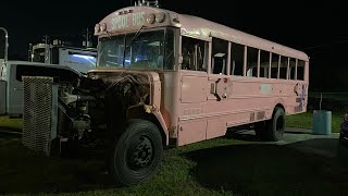 Auburndale Speedway Crash O Mania School Bus Figure 8 Feature 11924 Jimmy Mcleod [upl. by Swart]