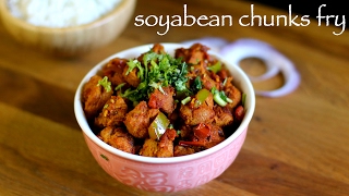 soya chunks fry recipe  meal maker fry recipe  soyabean chunks fry [upl. by Popelka]