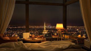 4K Cozy Bedroom in Paris  Smooth Piano Jazz Music for Relaxing Chilling [upl. by Vivienne]