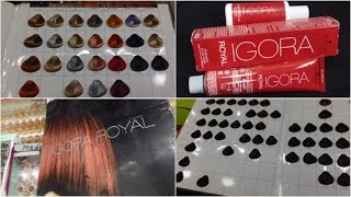 Igora Hair Color Shades Price and Review  Igora hair colour shade card [upl. by Huoh]