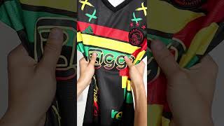 Ajax x Bob Marley Soccer Jersey 202324 Black From Ijerseynet [upl. by Upali658]