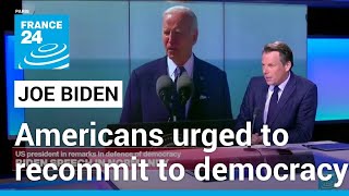 Biden asks Americans to recommit to democracy in Normandy cliff speech • FRANCE 24 English [upl. by Baugh]