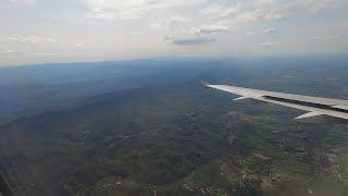 American Airlines A319 Windy Landing at Knoxville TYS  Awesome Views of the Great Smoky Mountains [upl. by Omidyar640]