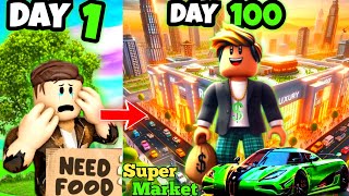 Don’t try I Built NEW SuperMarket DAY 1 VS DAY 100😱 in Roblox Supermarket Tycoon [upl. by Cirtemed624]