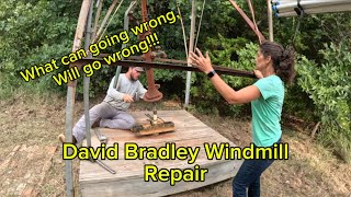 David Bradley Windmill and Well Repair Harrah Oklahoma [upl. by Leuqram225]