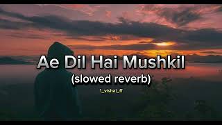 Ae Dil Hai Mushkil 🥀❤️‍🩹 slowedreverb tseries [upl. by Nitsuj]