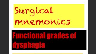 Functional grades of dysphagia [upl. by Aniloj281]