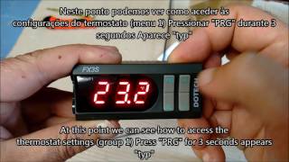 How to access digital thermostat settings Dotech FX3S [upl. by Sharity]