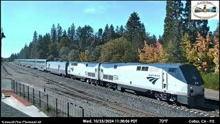 Amtrak 134 leads AMTRK 6 in Colfax CA [upl. by Holt582]