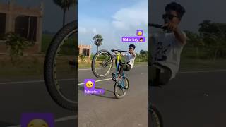 Cycle stunt Rider sunil Rider Rj19 😚 jaishreeram ytshorts mtbstunt mt15 cycling proriders mtb [upl. by Selimah]