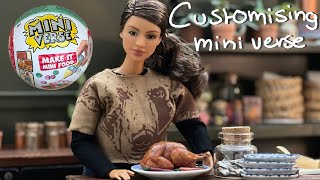 Barbie  Unboxing and Customising Make it Mini Christmas turkey Barbie doll Aesthetic Role play [upl. by Adigun]