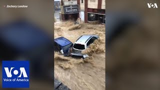 Cars swept away as flash floods rage through Ellicott City Maryland [upl. by Marcella]