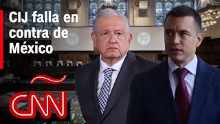 CIJ rechaza medidas provisionales solicitadas por México contra Ecuador [upl. by Tamsky]