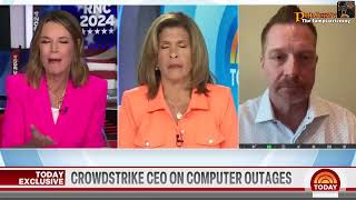 Crowdstrike CEO Melts During an Easy Interview [upl. by Alaham]