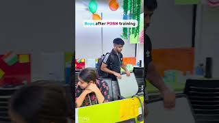 boys after POSH training trending shorts POSH funny officememes comedyvideos youtube studio [upl. by Stoeber]