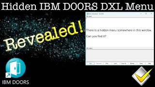 IBM Engineering Tool Tip 5 The Hidden DXL Menu [upl. by Pacorro]