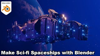 Create sci fi spaceships with Blender  Tutorial [upl. by Angid255]