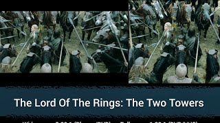 The Lord Of the Rings The Two Towers widescreen vs full screen DVD Aragorn meet Eomer scene [upl. by Downe662]