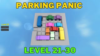 Roblox Parking Panic Full Walkthrough 21 To 30 Level Advanced Solution [upl. by Eelymmij]