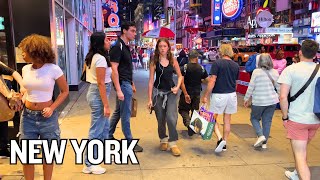 New York City 4K  Experience Midtown Manhattan at NIGHT [upl. by Aisac]