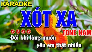 ✔ XÓT XA Karaoke Tone Nam  CỰC HAY   Tình Trần Karaoke [upl. by Harraf994]