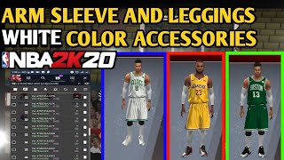 NBA 2K20 MOBILE  White Accessories using HEX codes [upl. by Catlin282]