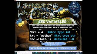 LES VARIABLES PYTHON PART 3 [upl. by Dnomaj]