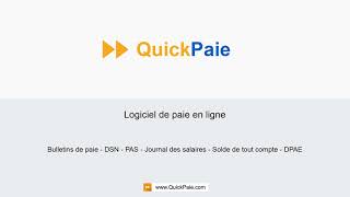 QuickPaie Express  créer des fiches de paie en ligne  QuickPaiecom [upl. by Aldon]