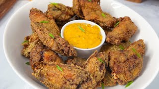 The best curry fried wings  Curry fried chicken  Curry chicken recipe  FRUGALLYT [upl. by Ahtebbat]