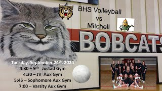 Brookings Bobcats Volleyball vs Mitchell Kernels VB 92424 [upl. by Cowey]