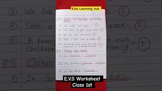 Class1st l EVS Worksheet lgk l equcation l short lviral trendingtoday [upl. by Barsky889]