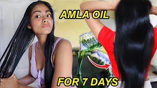 I tried AMLA on my hair for 7 days amp THIS HAPPENED before amp after results [upl. by Millisent]