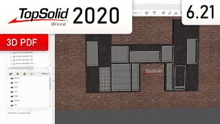 TopSolid Wood 2020 621  3D PDF [upl. by Asilat]