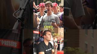 Charlie Kirk Makes Kamala Voter CRY  shorts politics debate college conservative trump usa [upl. by Yeleek]