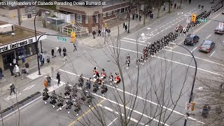 The Seaforth Highlanders of Canada Parading Down Burrard st [upl. by Nabru]