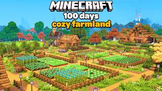 I Spent 100 Days Building the Ultimate Cozy Farm in Minecraft [upl. by Bonns59]