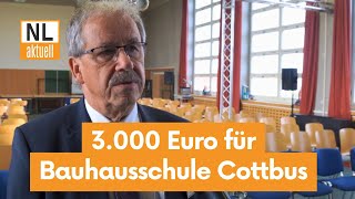 Cottbus  Bauhausschule erhält RotarySpende Fördervereinsvorsitzender Altekrüger mit Statement [upl. by Atalie]