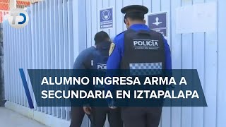 Menor introduce arma de fuego en secundaria de Iztapalapa y se lesiona la mano [upl. by Florine]