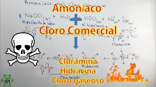 Amoníaco más Cloro Comercial Genera Cloramina Hidracina y Cloro Gaseoso  Mezcla Peligrosa [upl. by Akli83]